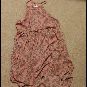 Pink paisley halter dress